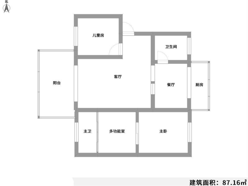 3室2厅1阳台 怡康温泉新村A区户型图