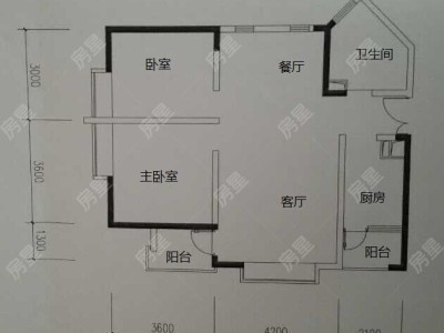 2室1厅 金坤尚城长乐里户型图