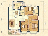 3室2廳2陽臺 萬科翡翠濱江一期戶型圖