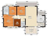 4室2廳2陽(yáng)臺(tái) 清水佳湖雅居戶型圖