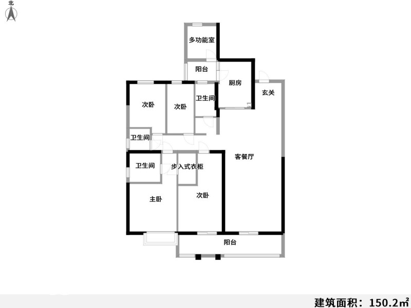 5室2厅1阳台 时代俊园A2地块（香草芳苑、桂香沁苑）户型图