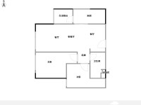 2室2廳1陽臺 中海學府路8號戶型圖