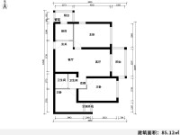3室2廳1陽(yáng)臺(tái) 萬(wàn)科金域國(guó)際戶型圖