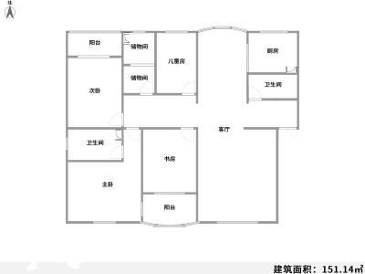 4室2厅2阳台 江东小康城户型图