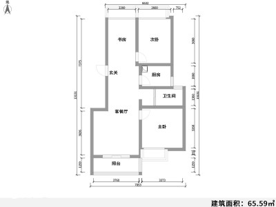 5室2厅2阳台 云南艺术家园户型图