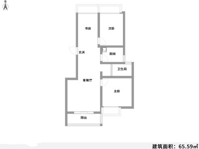 5室2廳2陽臺 云南藝術(shù)家園戶型圖