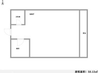 1室1廳1陽臺(tái) SOHO俊園戶型圖