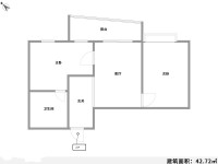 2室1廳1陽臺 世紀(jì)俊園戶型圖