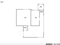 2室2廳1陽(yáng)臺(tái) 托福園戶型圖