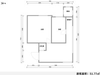 2室2廳1陽(yáng)臺(tái) 托福園戶型圖