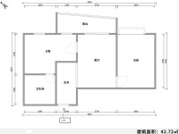2室1廳1陽臺 世紀(jì)俊園戶型圖