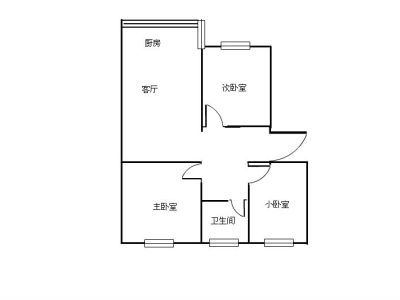 2室2厅2阳台 铁合金厂宿舍户型图