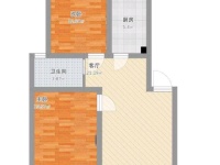 2室2廳1陽(yáng)臺(tái) 云福小區(qū)戶型圖