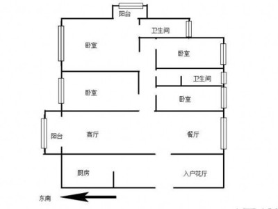 4室2廳2陽(yáng)臺(tái) 酈島嘉園戶型圖