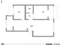 2室2廳1陽臺 金星小區(qū)戶型圖