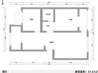 2室2廳1陽臺 金星小區(qū)戶型圖