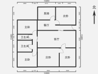 3室2廳1陽臺 金碧雅園戶型圖