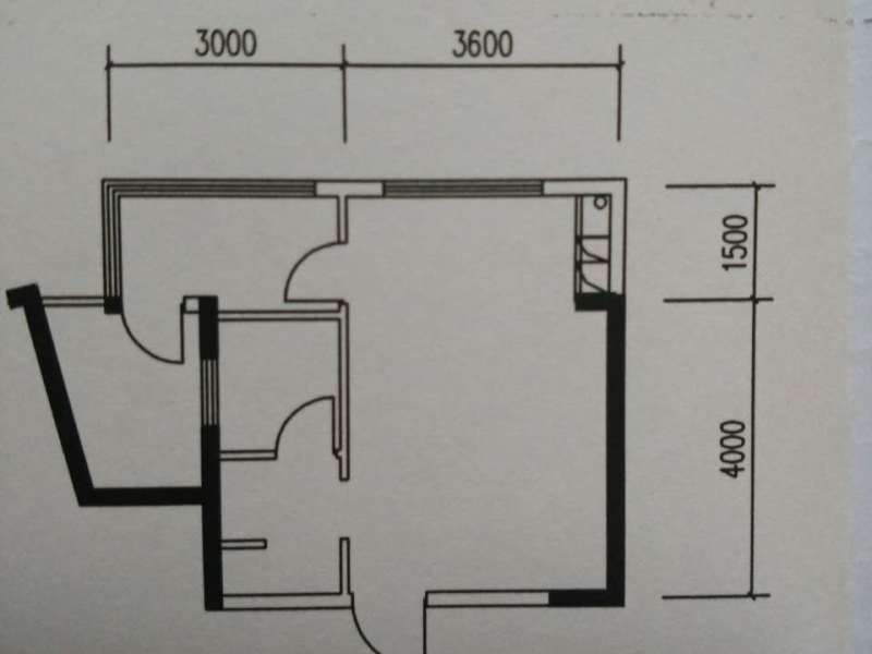 1室1廳1陽臺(tái) 水晶俊園戶型圖