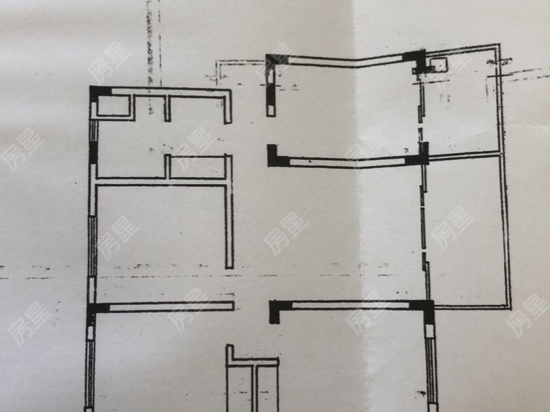 3室2廳2陽(yáng)臺(tái) 富滇銀行宿舍（五華坊16號(hào)）戶型圖