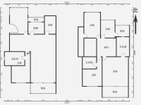 5室2廳2陽(yáng)臺(tái) 金江小區(qū)融苑別墅戶型圖