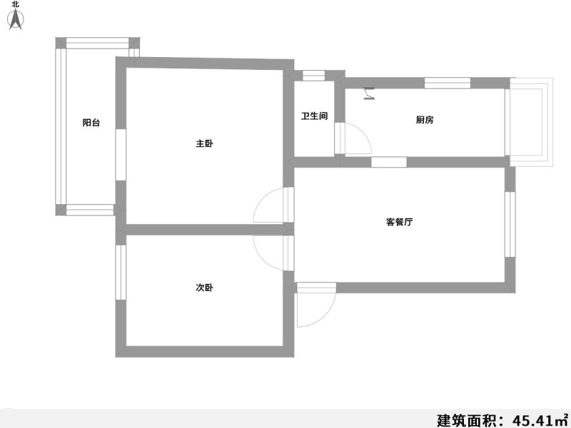 2室2厅1阳台 华山东路82号（省委教育厅宿舍）户型图