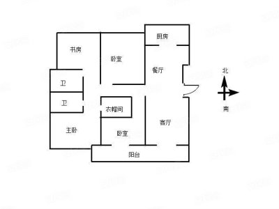3室2厅2阳台 世博生态城鸣凤邻里户型图