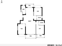 3室2廳1陽臺 中建龍熙壹號C區(qū)戶型圖