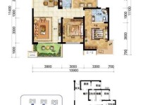 3室2廳2陽(yáng)臺(tái) 新希望希望匯戶型圖