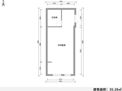 1室1厅1阳台 风尚城市派户型图