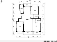 3室2廳1陽臺 中建龍熙壹號C區(qū)戶型圖