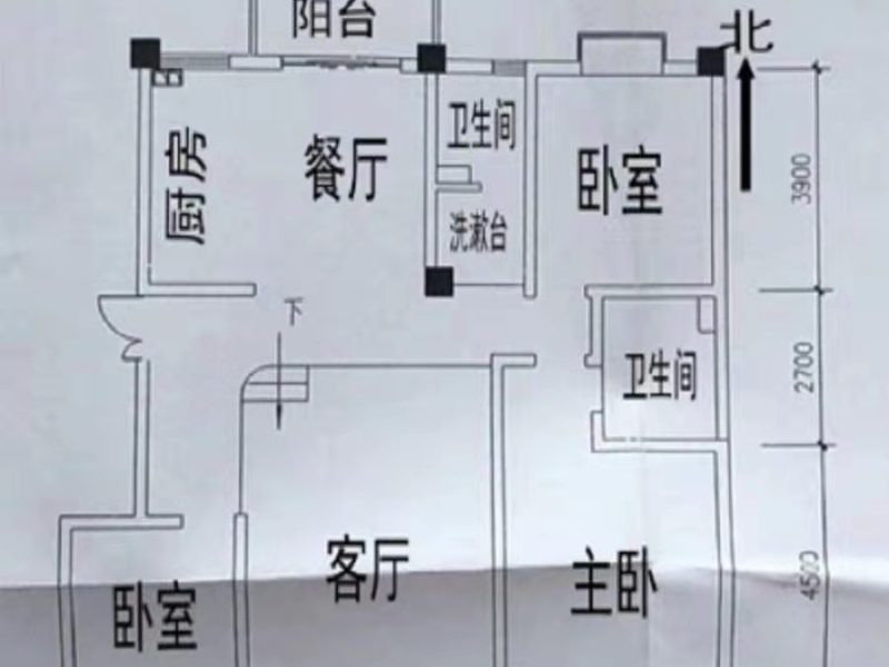 3室2廳2陽臺 時(shí)代風(fēng)華二期戶型圖