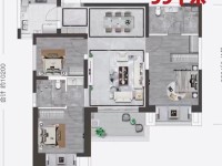 3室2廳 招商公園大道央璟戶型圖