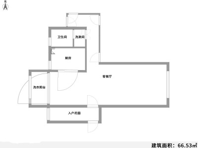 2室2廳1陽臺 云青花園A1地塊戶型圖