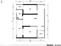2室1廳1陽臺(tái) 潤(rùn)城四區(qū)戶型圖