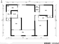 4室2廳2陽臺 濱江俊園一期戶型圖