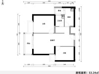 2室2廳1陽臺(tái) 俊發(fā)盛唐城戶型圖