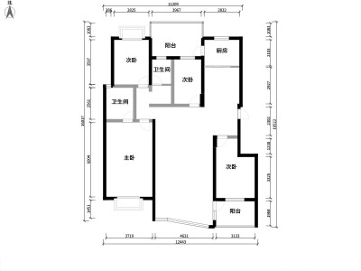 7室2廳2陽臺(tái) 上游水岸一期戶型圖