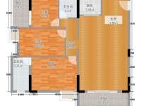 3室1廳1陽臺 金實小區(qū)耀實園戶型圖