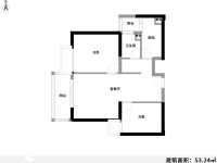 2室2廳1陽臺(tái) 俊發(fā)盛唐城戶型圖