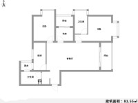 3室2廳1陽(yáng)臺(tái) 匯和紫薇園戶(hù)型圖