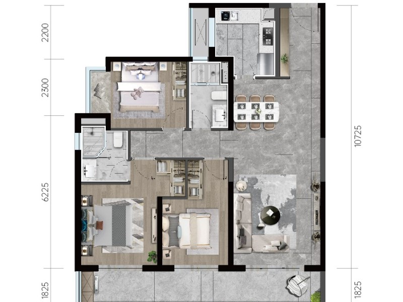 龍湖山海原著御景戶型圖
