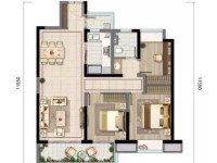 3室2廳2陽臺 中海寰宇天下天譽戶型圖