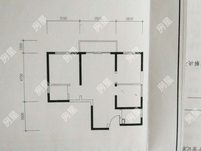 2室1廳1陽(yáng)臺(tái) 子君欣景花園居安園（公租房+經(jīng)適房）戶型圖