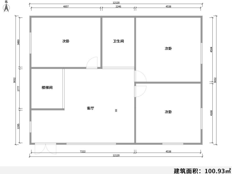 3室2厅2阳台 金实小区华春园户型图