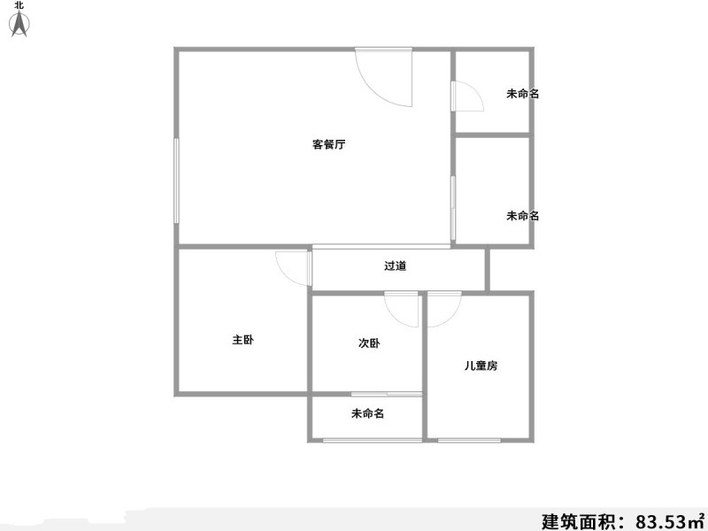 4室2厅2阳台 云南省高校教师住宅小区（高教小区）户型图
