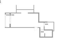 1室1廳1陽臺 溪畔麗景戶型圖
