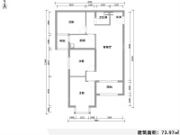 3室2廳1陽(yáng)臺(tái) 金地珺悅戶型圖