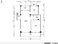 2室2廳1陽臺 萬輝星城戶型圖