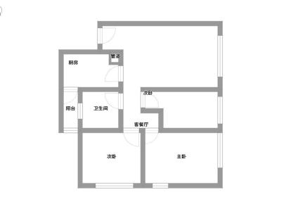 2室2厅1阳台 南亚未来城一期（凯茵佳园）户型图