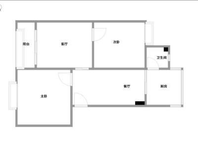 2室2厅2阳台 新工房小区户型图
